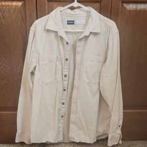 Light Beige Lightweight Shirt with Collared Neckline